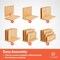 JumblWare Bamboo Desktop File Organizer, 6 xx 9.75", 4 Slot Wooden File Sorter